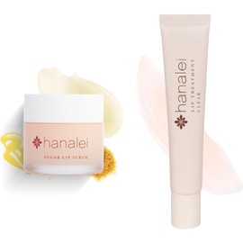 Hanalei Set De Dos Productos Para El Cuidado De Los Labios: Exfoliante Labial De Azúcar Y Tratamiento Labial Con Aceite De Kukui Para Labios Secos, Agrietados Y Resecos. Exfolia, Hidrata Y Humecta Par