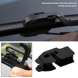 YINETTECH 6Pcs Front Wiper Blades Fitting Hook Clip Adapter for 9mm Hook Type Arm Install Wiper Blades Fitting J Hook Arm Wiper Blades Adapter Clip