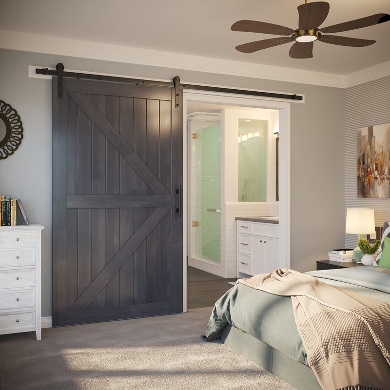 SMARTSTANDARD 9ft Barn Door Hardware kit, Barn Door Track, Sliding