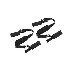 Ski Shoulder Straps and Pole Boot Carrier Black Adjustable Holder Belt - 2 Pack, Storage Bag Included