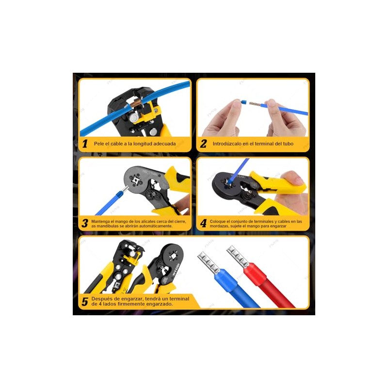 Juego de Crimpadora 2230pcs de Alambre, Fhrhig Terminal para Cable