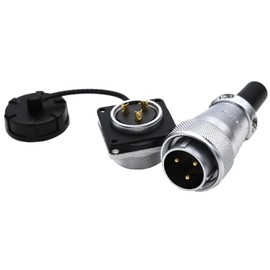 ZBLZGP Weipu WS24 3 Pin Waterproof Power Connector Solar Solder Quick Screw Locking Male Female Panel Mount Plug Socket Connector 25A 11AWG Wire Cable