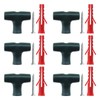 EMSea 30Pcs Chicken Wire T-Clip Kit, with Screw Anchor for