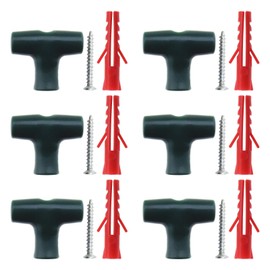 EMSea 30Pcs Chicken Wire T-Clip Kit, with Screw Anchor for Garden Wall Mesh Fencing Panel Supporting