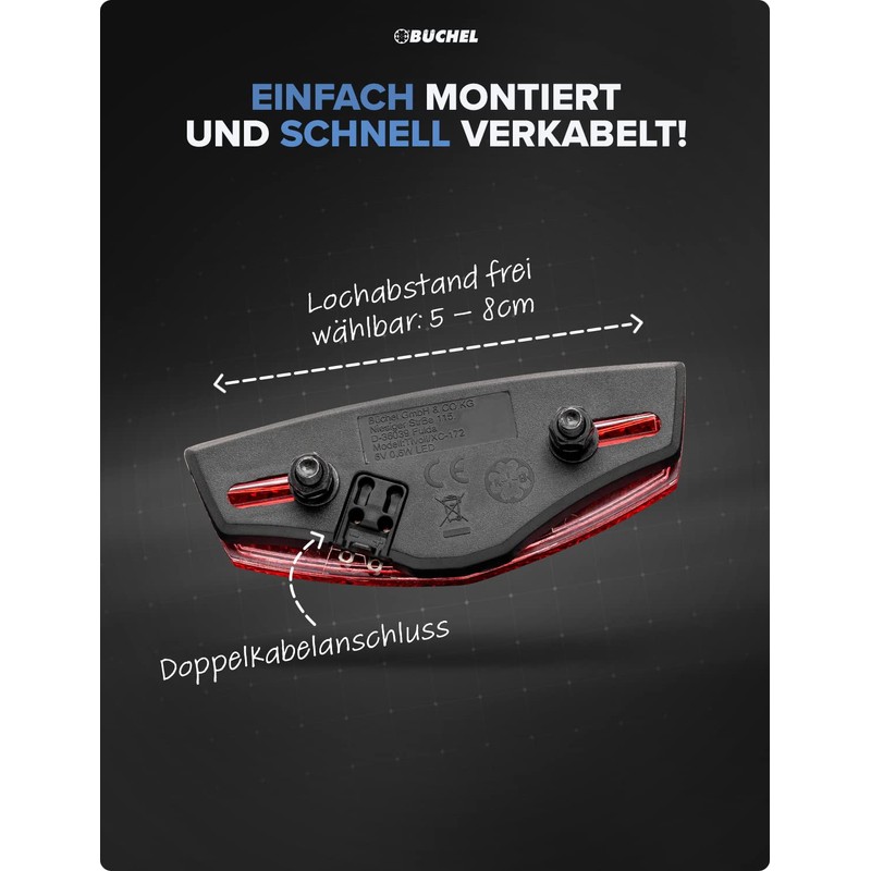 Büchel, Tivoli, LED luggage carrier tail light with parking light
