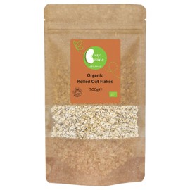 Organic Rolled Oat Flakes - Certified Organic- by Busy Beans Organic (500g)
