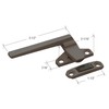 Left Hand Bronze Casement Window Locking Handle; 1-1/2" Screw Holes