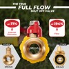 Pronese Full Flow Brass 3/4''GHT High Flow Garden Hose Shut