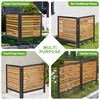 2-Panel Outdoor Air Conditioner Fence Screen, Outside Wood Privacy Fence,