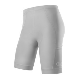 INBIKE Men's Padded Cycling Shorts with Side Pockets Short Summer Cycling Clothing for Bicycle Road Bike MTB E-Bike, gray, XL