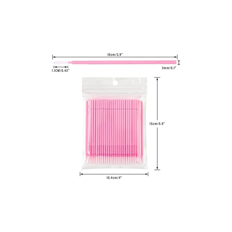 G2PLUS Micro Cepillo, 200 unidades de micro aplicador desechable, microhisopos