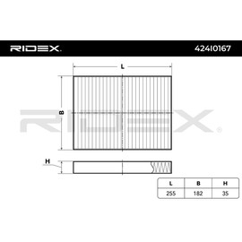 Ridex 424I0167 Cabin Air Filter Dust Filter, Pollen Filter, Microfilter