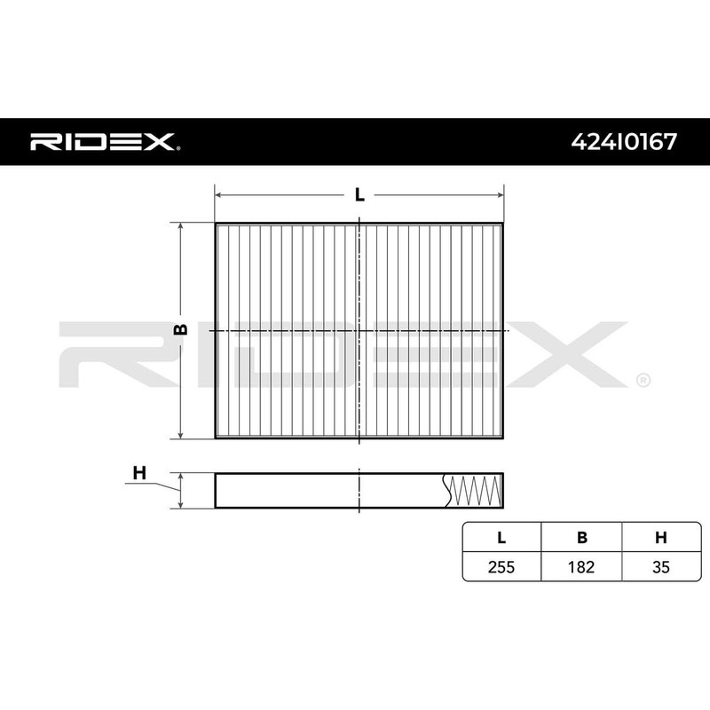 Ridex 424I0167 Cabin Air Filter Dust Filter, Pollen Filter, Microfilter