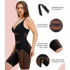 Junlan Shapewear Bodysuit for Women V Neck Butt Lifter Full