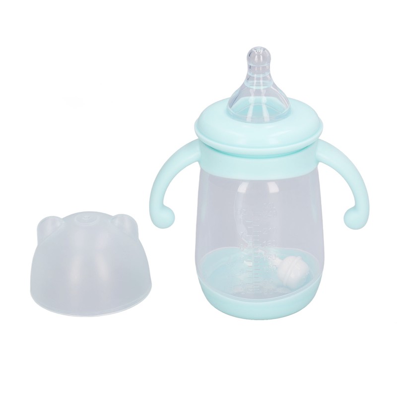 3pcs Self Grip Baby Bottle Bear Shaped Detachable Leakproof Infant