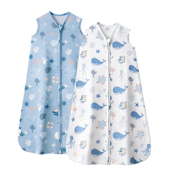 FIEMOL Baby Sleep Sack 6-12 Months, 0.5 TOG Wearable Blanket