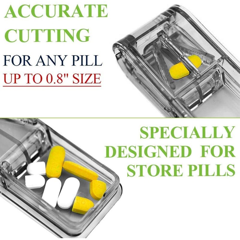 2PCS Pill Cutter for Small or Large Pills - The