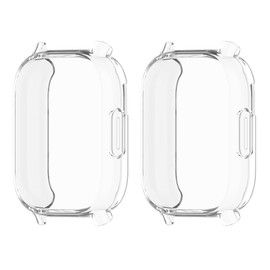 WIIKAI 2 Pack Case with TPU Compatible with Redmi Watch 5 Lite Screen Protector All-Round Protective Case Bumper Case Cover Transparent Lite