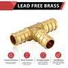 (Pack of 50) EFIELD Pex 3/4 Inch Tee Barb Brass