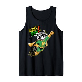 'Rocky Do-Right s Raccoon Superhero s Retro Comic Strip Tank Top