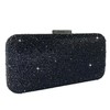 Boutique De FGG Black Crystal Clutch Purse for Women Formal