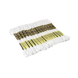 16 x White Embroidery Thread, Embroidery Threads, Embroidery Skeins, 6 Strand Embroidery Floss, Embroidery Threads for Arts & Crafts, White Embroidery Threads Pack, Embroidery Threads White