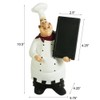 KiaoTime 98915HB Italian Chef Figurines Kitchen Decor with Chef Chalkboard