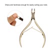 Professional Cuticle Nippers, Dead Skin Scissors, Stainless Steel Cuticle Gold