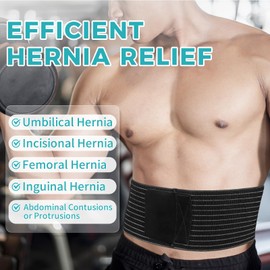 ENLUNTRA Umbilical Hernia Belt for Men and Women,Abdominal Support Binder with Compression Pad, Belly Button Umbilical Hernia Belts for Men(XXL)