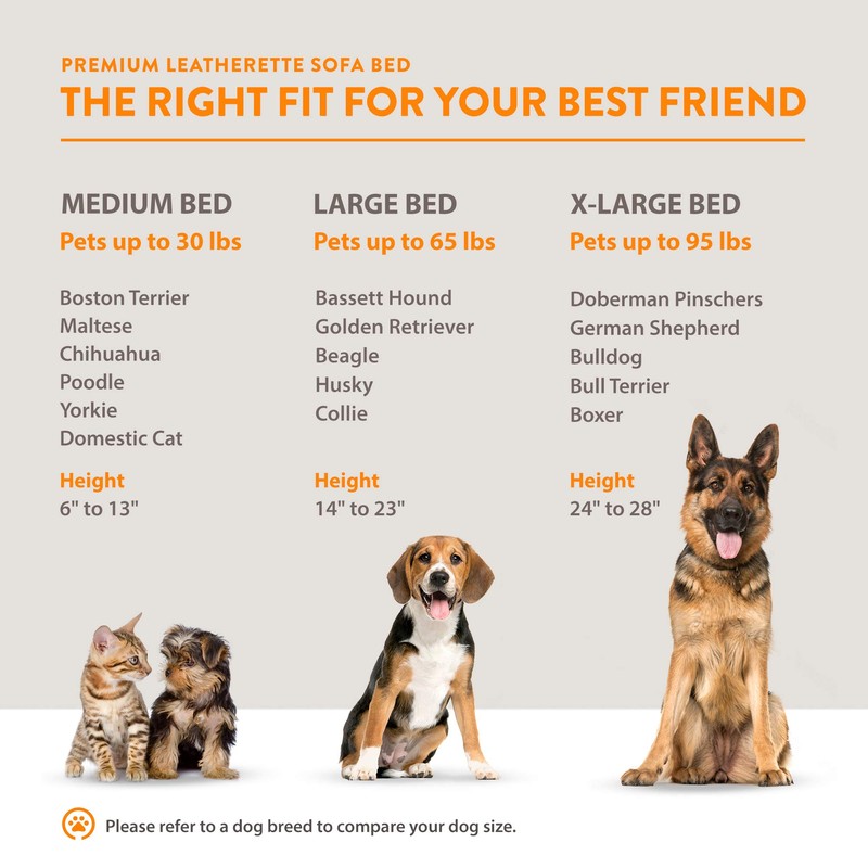 Moots Premium Leatherette Pets Sofa, Espresso, Medium/Large