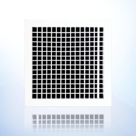 [12 x 12 Duct Hole] Vent Cover. Aluminum Double Deflection Adjustable Air Supply HVAC Sidewall or Ceiling Grille Register Without Damper - Full Control Vert/Hor. Airflow Direction [13.6x13.6"Face]