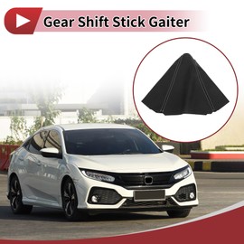 HEROFFIX 1 Pc Gear Shift Stick Gaiter Decoration Gear Stick Knob Cover Boot Shift Cover 28.5x3x21.5cm/11.22"x1.18"x8.46" Black White PU