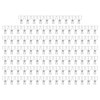 100pcs Binder Clip Hollow Cartoon Bear Long Tail Metal Paper