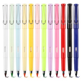 LWMINGALG Colored Pencils, Eternity Pencils, Metal Tip, Set of 12, Color Pencils that Draw Forever Without Sharpening, Metallic Colored Pencils, Erasable Colored Pencils, Safe and Non-Toxic, Durable,