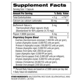 Botanic Choice Digestive Enzyme Complex - Digestive Aid for Healthy Gut Supplement for Better Digestion and Improved Nutrient Absorption to Ease Abdominal Bloating - 90 Pills