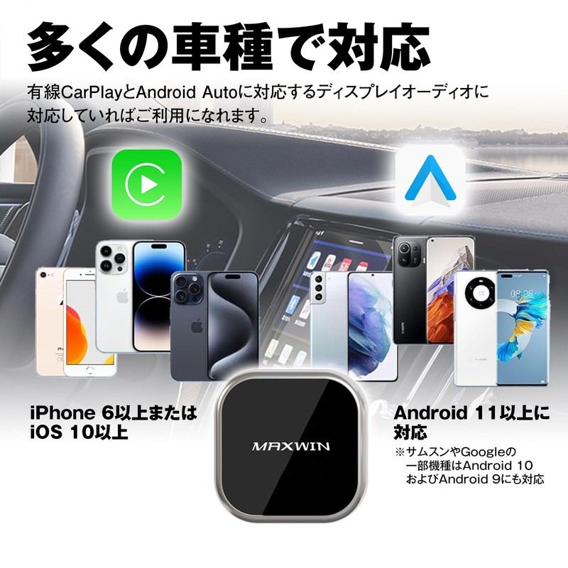 MAXWIN 2 in 1 Wireless Mobile Adapter, Wired CarPlay for