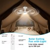 Grinsvalley 1 Set Solar Ceiling Fan with Light, 12w Solar