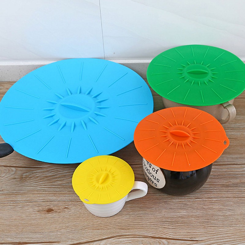 5Pcs/Set Food Grade Silicone Microwave Oven Bowl Cover Lid for