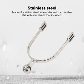 HEITIGN Espuelas para Caballos Espuelas para Caballos para Mujer Espuelas para Equitación 2 Piezas Espuelas para Caballos para Mujer Espuelas de Acero Inoxidable con Rodillo para