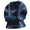 Sudadera con capucha mexicana para niños y niñas, Turquesa/Azul Marino,
