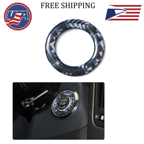 Unbranded Start Button One-Click Switch Carbon Fiber Ring For Infiniti