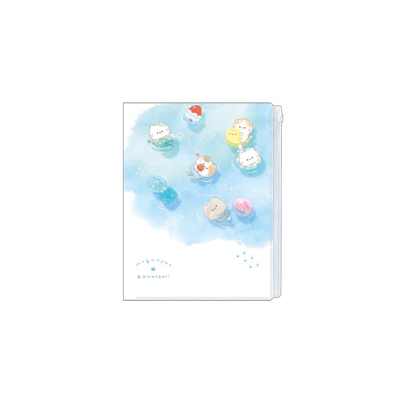 Kamio Japan 226620 Clear File with Zipper 6P File Mogunyan
