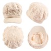 PESAAT Twist Women Visor Hat Warm Fleece Lined Beret Hats