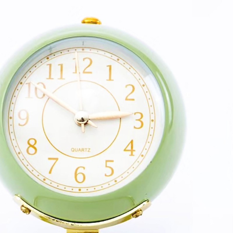 Small Round Clock Circular Base Mute Corrosion Resistance Quartz Bedside