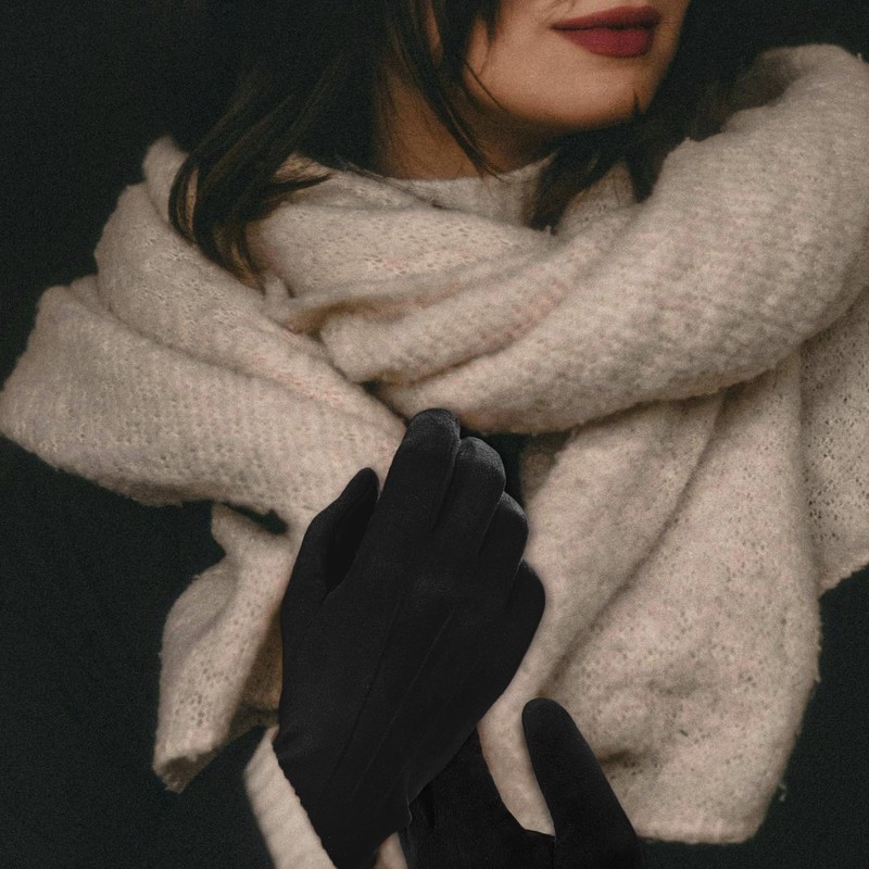 Achiou Women Winter Touchscreen Gloves Soft Comfortable Thermal Elastic Stretch