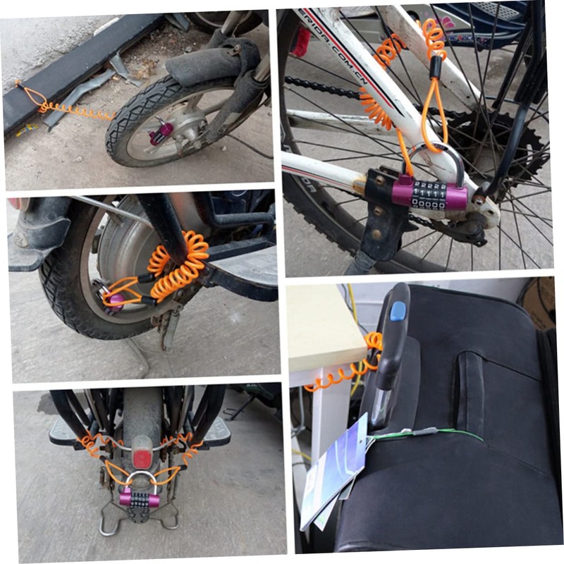 JECOMPRIS Brake Disc Lock Cable for Motorcycles Safety Cable Scooter