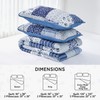Full Queen Size Quilt Set Blue Floral Bedding Set 3-Piece