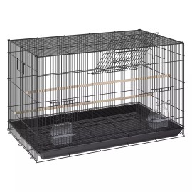 R&D Hardware 30 inch Bird Cage - Metal Large Parakeet Cages for Cockatiels, Budgies, Lovebird - 30 x 18 x 18 inch
