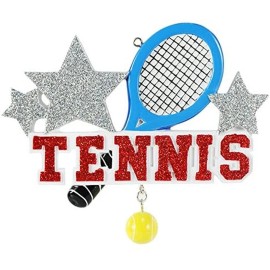 PolarX Tennis Gear With Racket & Dangling Ball Christmas Ornament