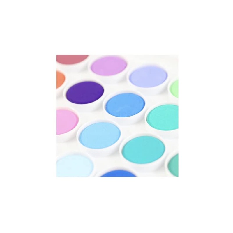 36 Color Fundamental Watercolor Pan Set with Paint Brush by